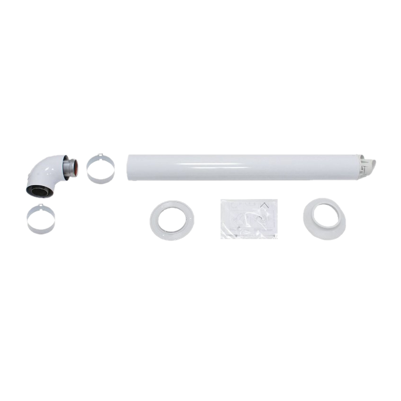 5.362. Коаксиальный дымоход Вайлант комплект. Комплект для горизонтального прохода через стену, 60/100, 1000мм , Protherm. Комплекты для горизонтального прохода через стену Vaillant, 1000 мм DN 60/100. Комплект для горизонтального прохода через стену Protherm.