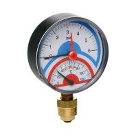 258 Термоманометр с радиальным подключением 0- 6 ATM.0-120°C