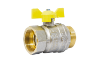 Кран шаровой латунный LD Pride 47.20.В-Н.Б GAS Ду 20 Ру 40 бабочка