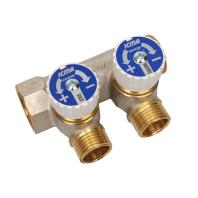 227 3/4"х 2 Коллектор простой сборный с отсекающими кранами, выходы 1/2"M.RU