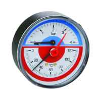 259 Термоманометр заднее подключение 0-10 ATM.0-120°C