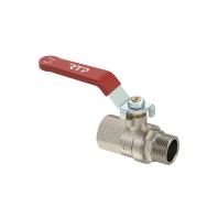 Кран шаровой ручка рычаг, латунь, внутренняя/наружная резьба 2",PN25 индивидуальная упаковка, никель