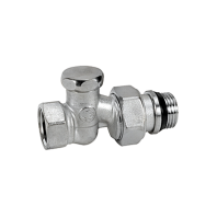 Прямой отсечной клапан 1/2", отвод с герметичной прокладкой