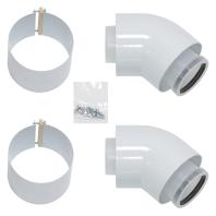 Отвод 45° 60/100 PP, 2 шт.