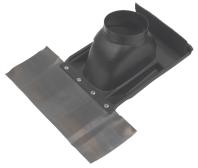 Элемент для пересечения наклонной крыши с керамической черепицей, черный, 25–50°