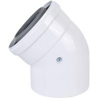 Коаксиальный отвод полипропиленовый 45°, диам. 60/100 мм