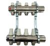 K009 1"X4 Коллектор без расходомеров, с кронштейнами, под сервоприводы М28х1,5. Дополнительный выход