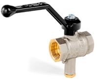 Кран шаровой латунный LD Pride 45.15.В-В.T.Р рычаг для датчика температуры/ 18 шт