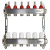 Коллекторная группа с расходомерами 1"x3/4"Еx 4, нерж. сталь, с кронштейнами, под сервоприводы М30х1