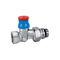 Прямой  термостатический клапан 1/2", отвод с герметичной прокладкой