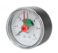Манометр 1/4" - 0-6 бар с задним подключением Ø53 мм, 1/ 100 шт