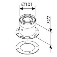 Адаптер DN60/100, вертикальное подключение к котлу, AZ397