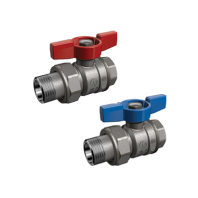 Кран шаровой с отводом 1/2"F x 1/2"M (ручка - бабочка красная) / 1 / 50 шт Кран шаровой с отводом 1/2"F x 1/2"M (ручка - бабочка красная) / 1 / 50 шт