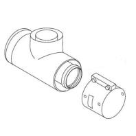 Тройник коаксиальный 87° d 80/125 мм, с ревизионным отверстием