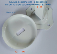 Крышка пласт. для напольного кронштейна на стойку 30*10мм / уп 120 шт