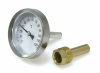 Термометр с погружной гильзой 1/2" - 0-120°C, Ø64 мм, 1/ 50 шт