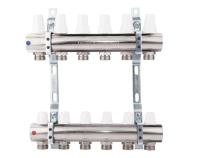 K005 1''x 6 Коллектор без расходомеров, с кронштейнами, под сервоприводы М28х1,5