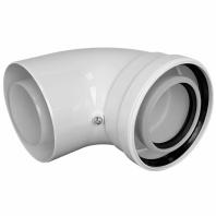 Отвод коаксиальный 87°, 80/125 мм