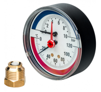 Термоманометр 1/2"- 0-10 бар- 0-120°C с задним подключением Ø80 мм, 1/ 60 шт