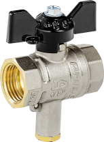 Кран шаровой латунный LD Pride 45.15.В-В.T.Б бабочка для датчика температуры/ 22 шт
