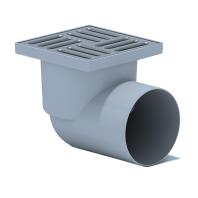 Трап горизонтальный не регулируемый с сухим затвором решетка нержавеющая сталь ВК ПП 150/150х110, се