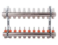 K013 1"x11 Коллектор с расходомерами, с кронштейнами, под сервоприводы М28х1,5