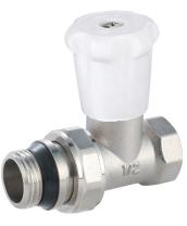 Прямой ручной вентиль 1/2"  с патрубком антипротечка, 12/ 96 шт