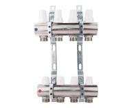 K005 1''x 4 Коллектор без расходомеров, с кронштейнами, под сервоприводы М28х1,5