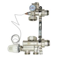 Смесительный узел для теплого пола (без насоса 130-180мм) 1"x1 1/2", 1/ 6 шт