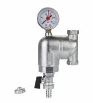 Фильтр промывной свободного вращения с манометром и дренажным краном НР-НР