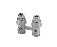 Узел нижнего подключения Exclusive Line D1/50 прямой, 1/2x3/4" c ниппелями 1/2"