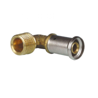 Угольник 90° НР, латунь пресс, 20x3/4" Угольник 90° НР, латунь пресс, 20x3/4"