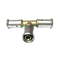 Тройник равнопроходный, латунь пресс, 20x20x20