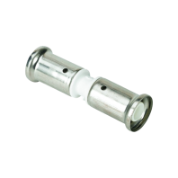 Муфта, ПВДФ пресс (белая), 20x20