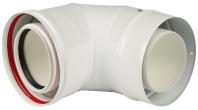 Коаксиальный отвод полипропиленовый 87°, диам.110/160 мм