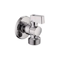 Кран для подключения сантехнических приборов угловой, латунь 1/2"х3/4", индивидуальная упаковка, хро