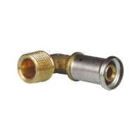 Угольник 90° НР, латунь пресс, 20x1/2" Угольник 90° НР, латунь пресс, 20x1/2"