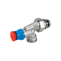 Угловой осевой термостатический клапан 1/2", отвод с герметичной прокладкой