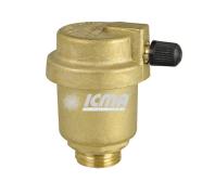 719 1/2" Воздухоотводчик автоматический, горизонтальный выброс воздуха, желтый